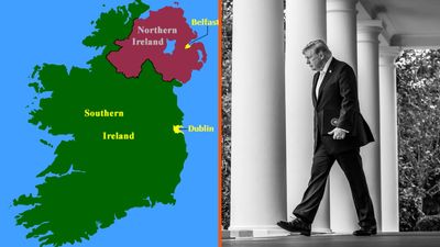 A divided Ireland is a result of a lot of pain, yet Trump wades into controversy knowingly, calling unification “a great feather in everybody’s cap”