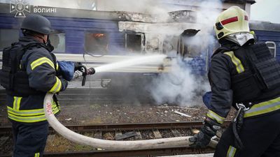 Ukraine, Poland condemn Russia after drone strikes train near border