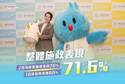 竹市20項政策施政滿意度破7成 高虹安：傾聽民意持續精進