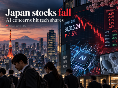 Global Market: Japan stocks fall as AI concerns hit tech shares; Nikkei down 1.6%
