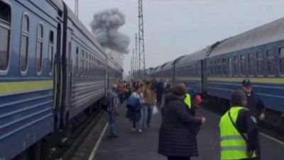 Minutes after Boris Johnson, European leaders pass through, Russia strikes Ukrainian train near Poland border
