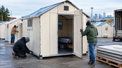 Rapid-Shelter Firm Shuts Down: Pallet ends micro-villages for homeless; operators face upkeep alone