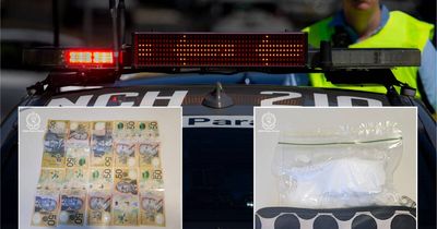 Meth and cash allegedly found after positive roadside drug test