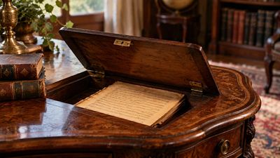 In 1984, Lincoln's handwritten final public address emerged from a secret compartment in an antique table; the forgotten manuscript later sold for $231,000