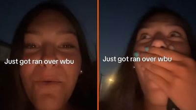 Woman got hit by a car and made a video nonchalantly captioned ‘just got run over wbu.’ Commenters have one question: ‘Why are you not crying?’