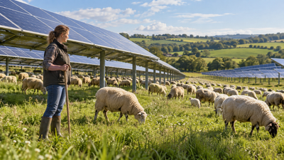 UK farmer grows from 20 sheep on 18 acres to 200 sheep on 250 acres with solar grazing