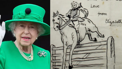 Princess Elizabeth’s childhood drawings found hidden in a suitcase for decades