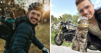 This Owner Brings His Cat Everywhere And They Go On All Kinds Of Crazy Adventures Together (33 New Pics)