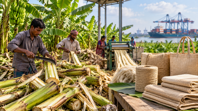 Bangladesh's discarded banana stems could yield 37,778 tonnes of fibre and $94M in exports