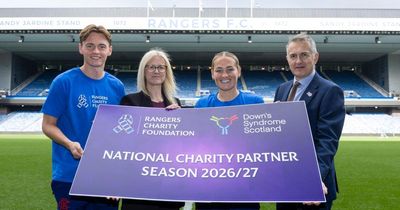 Rangers Charity Foundation backs Down’s Syndrome Scotland with £20,000 pledge