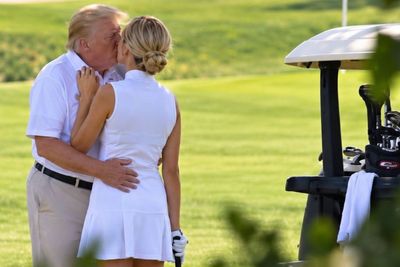 Did Trump Kiss Natalie Harp on a Golf Course? Viral Images Spread Fast as Debate Grows Over Whether They Are Real