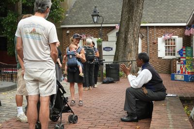 Scenes from a colonial resurrection: First-person interpretations of history draw America 250 crowds