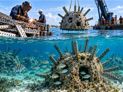 Florida was throwing away damaged metal signposts. In 2026, they are being turned into underwater habitats