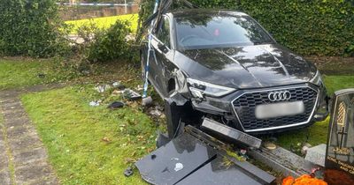 Multiple headstones damaged as car crashes into Port Glasgow Cemetery