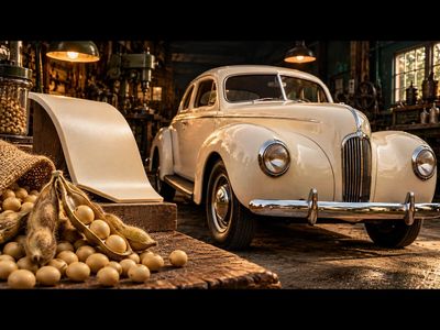In 1931, Henry Ford began investing in soybean research; 10 years later, he unveiled a plastic-bodied car that never reached mass production