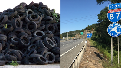 Tyre Shreds Under I-87: NYSDOT uses 1.1 million tyres; programme cleans waste stockpiles