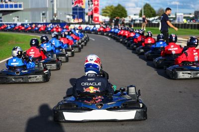 Max Verstappen takes just 14 laps to overtake 100 amateur karters in manic event