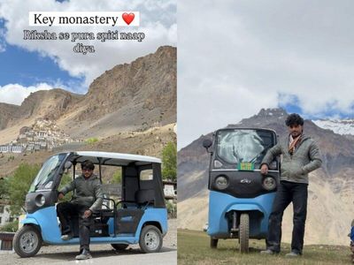 'e-rickshaw Se Spiti': Muzaffarnagar driver three-wheeler to Spiti Valley in Himachal, documents mountain journey on Instagram
