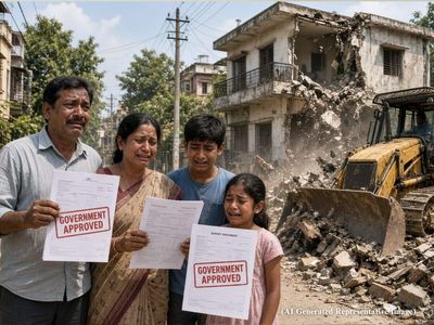 Building demolished for enroaching government land while survey maps showed the property had all approvals; High court orders reconstruction, Rs 10 lakh compensation