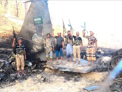 F-15 fighter jet and drone shot down by Houthis in Yemen, claim Iran-backed rebels also say Saudi Arabia carried out 40 airstrikes
