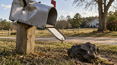Mailbox Meteorite Auction: Claxton box becomes physical evidence of the event; Bonhams sale fetches $82,750