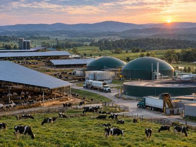 A Virginia dairy takes 105,000 tons of discarded food and drink each year instead of sending it to waste; it becomes renewable gas
