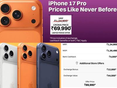 Apple iPhone 17 Pro at Rs 69,990: Here's how you can get the Rs 1,34,990 phone under Rs 70,000
