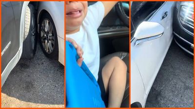 A driver checks on the vehicle that hit his SUV — and finds a crying toddler alone behind the wheel: ‘how do I explain this’
