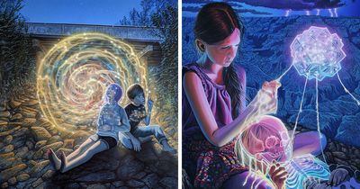 43 Surreal Paintings Where Glowing Skeletons And Strange Worlds Feel Almost Real