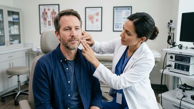 Puffing His Cheeks to Ease Jaw Pain and Anxiety Blew Air into a Man's Salivary Glands