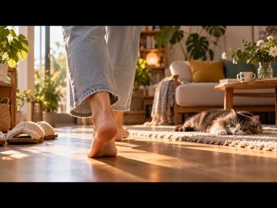 Psychology says people who walk barefoot at home may be seeking more than physical comfort