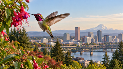 Anna’s hummingbirds were absent from Portland before 1968, but later became common birds