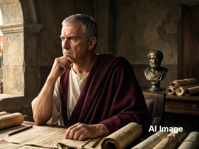 Quote of the day by Cicero: 'It is not by muscle, speed, or physical dexterity that great things are achieved, but by reflection, force of character, and judgement.' Life lessons from Roman statesman & lawyer on why wisdom and strong character matter more than physical strength