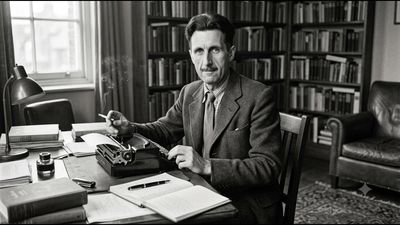 Hard truth of the day by George Orwell: 'War against a foreign country only happens when...' - deep quote on war, money, power, understanding who profits from conflict by Animal Farm author