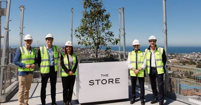 Sky high: Newcastle's tallest building reaches milestone as The Store tops out