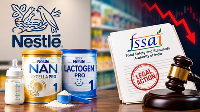Nestle India shares slip nearly 3% after FSSAI initiates legal action over infant nutrition products