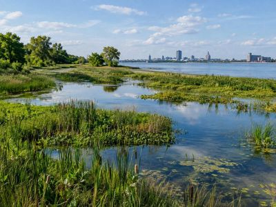In 2018, Buffalo moved 56,000 cubic yards of mud dug from its waterways to Unity Island; habitat quality rose 128.8%, and fish species doubled