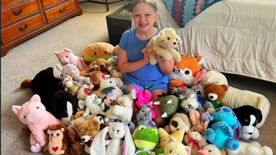 12-year-old rescued 114 thrift-store stuffed toys, repaired each by hand and gave them to fire victims