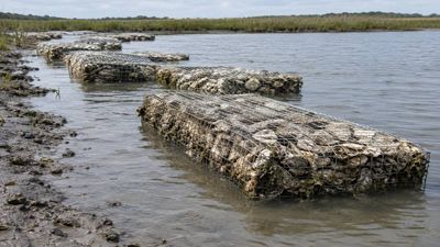 Recycled Shell Reef Grows: Horry County builds living shoreline; oysters curb erosion and clean water