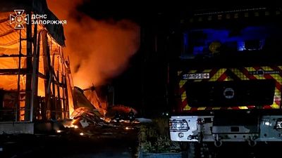 Russian drones devastate shopping mall in Zaporizhzhia city