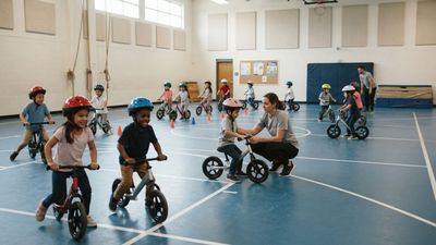 Nearly 2,000 Elementary Schools Now Teach Kindergartners to Ride Bikes in Gym Class with Helmets Included