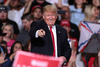Trump Seen Examining 'Kennedy Center Demolished' Poster Hours After Threatening To Tear It Down
