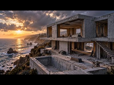 Kanye West bought a Tadao Ando-designed Malibu mansion for $57.3 million; after stripping out its windows and interiors, he sold it for $21 million, and an $8.5 million restoration followed