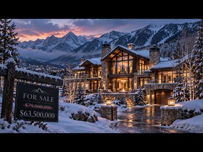 A 17,000-sq-ft Aspen mansion once rented by Rihanna was listed for as much as $79 million; it sold for $63.5 million as Colorado’s trophy-home market began to cool