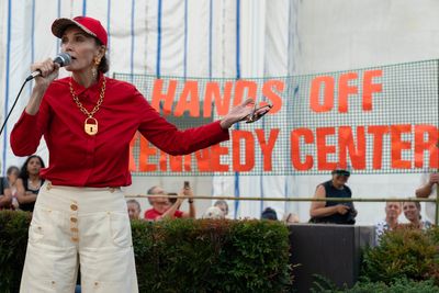 Wonder Woman star Lynda Carter leads protests outside Kennedy Center amid fears Trump plans to demolish it
