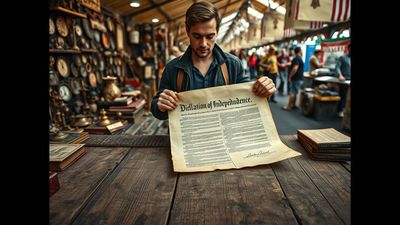 A man paid $4 for an old document at a Pennsylvania flea market; decades later, experts identified it as a rare Declaration of Independence copy worth $2.4 million