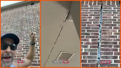 Texas man says a hairline crack grew until he could ‘see right into the wall,’ but his builder told him it’s ‘purely cosmetic’