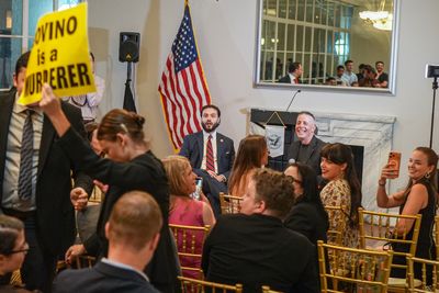 Protesters Crash Greg Bovino's NYC Return — Mid-Speech