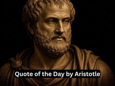 Quote of the Day by Aristotle: “When you have thrown a stone you cannot bring it back again, but nevertheless you are responsible for having taken up the stone and flung it, for the origin of the act was within you” — a timeless lesson that our choices shape our character and developing good habits can help us build a better life