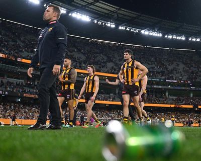 Hawthorn fans who threw bottles at umpires face lengthy bans as AFL condemns ‘dangerous’ behaviour